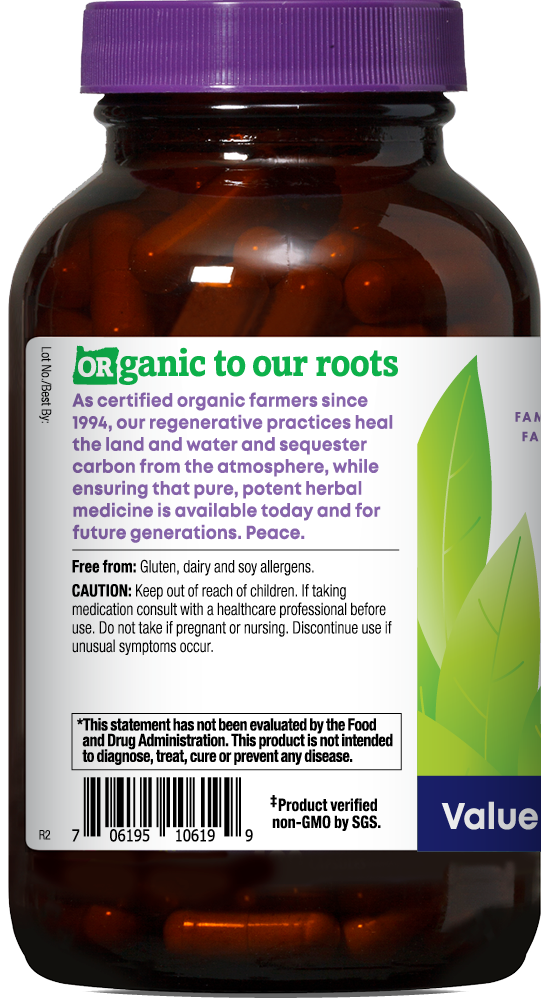 Oregon's Wild Harvest Wormwood Organic 180 Capsules left side