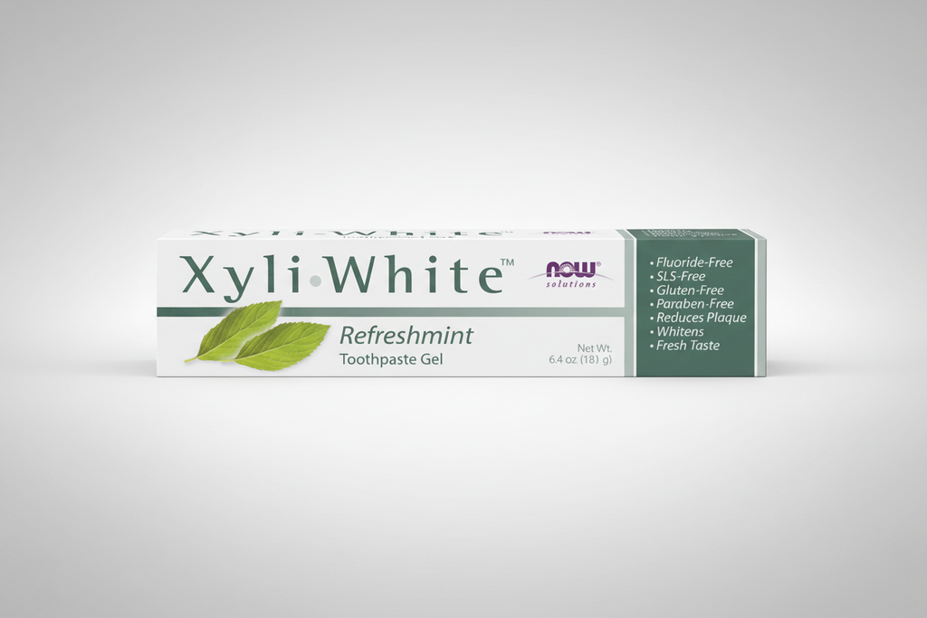XyliWhite Refreshmint Toothpaste Gel packaging on a white background