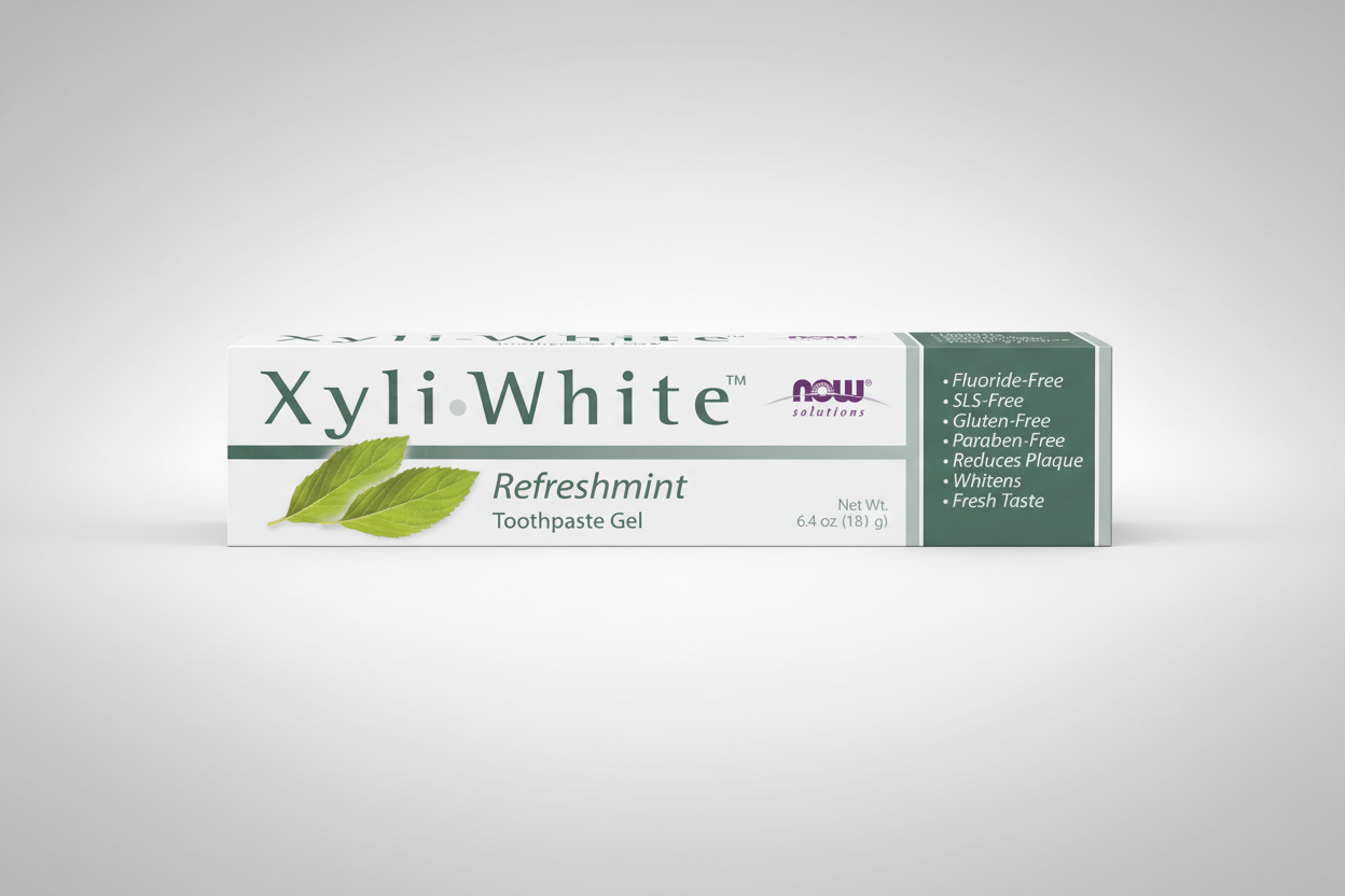 XyliWhite Refreshmint Toothpaste Gel packaging on a white background