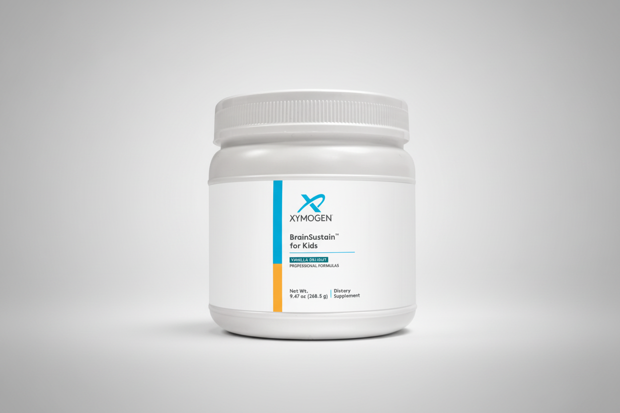 XyloGen BrainSustain for Kids supplement container on a white background