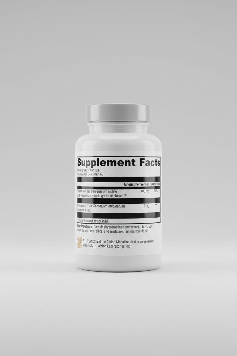 Supplement facts label with black text on a white background