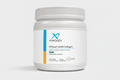 White container of Xymogen FITfood Lean Collagen on a white background