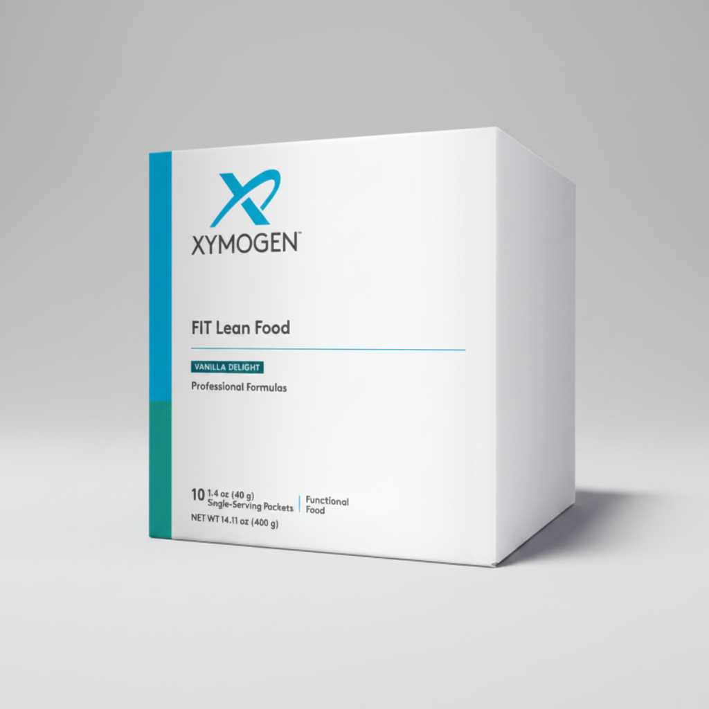 Xymogen FIT Lean Food package on a white background