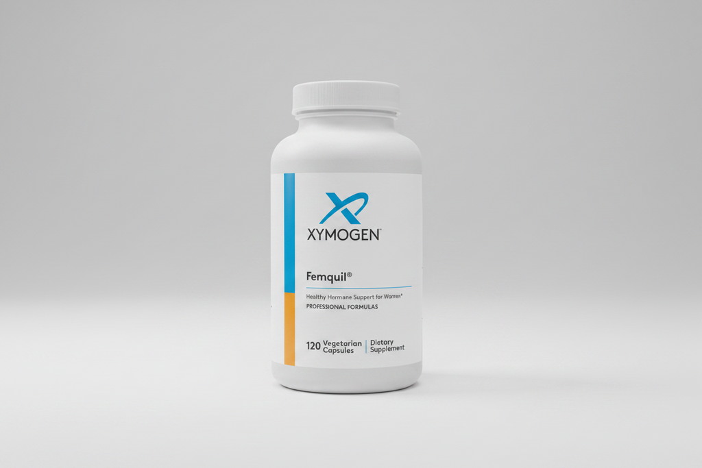 Xymogen Femquil dietary supplement bottle on a white background