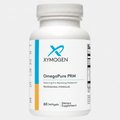 Xymogen OmegaPure PRM dietary supplement bottle on a white background