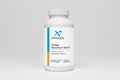 White supplement bottle labeled 'Omega MonoPure 650 EC' by Xymogen on a white background