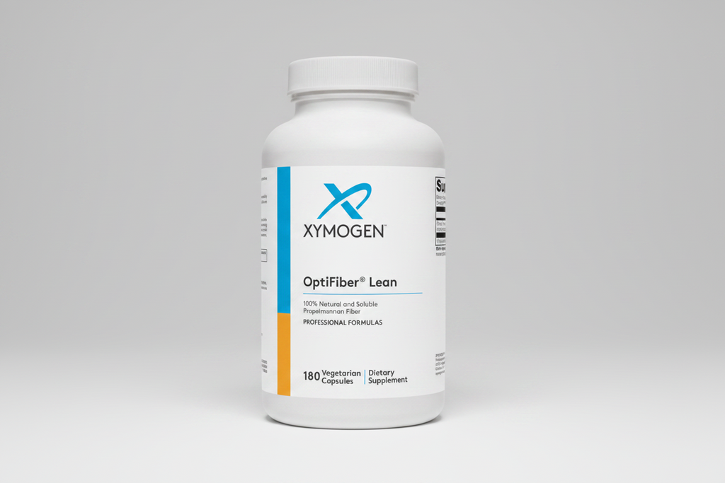 XYMOGEN OptiFiber Lean supplement bottle on a white background