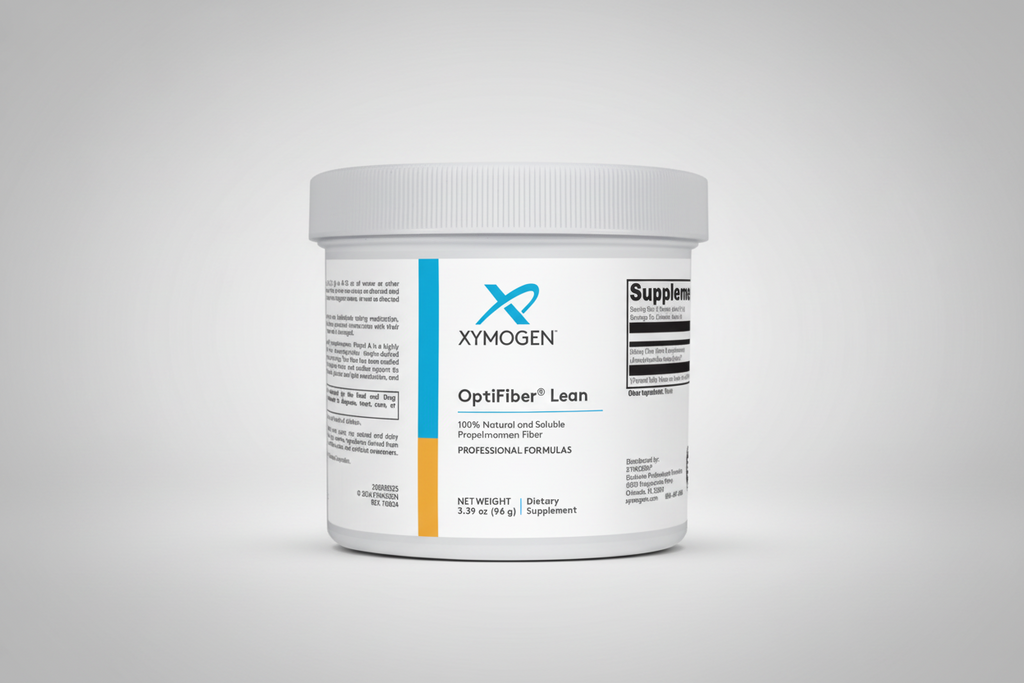 XYMOGEN OptiFiber Lean supplement container on a white background