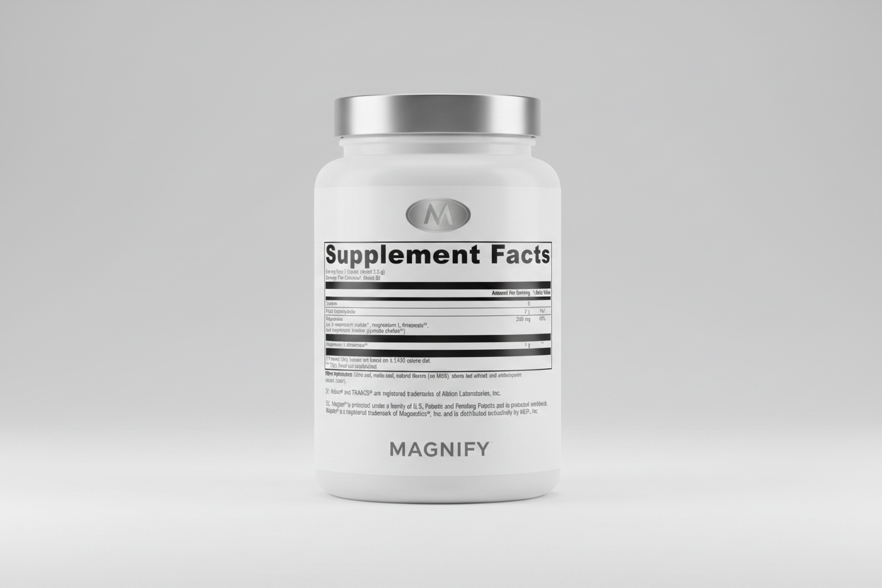 Supplement facts label with black text on a white background