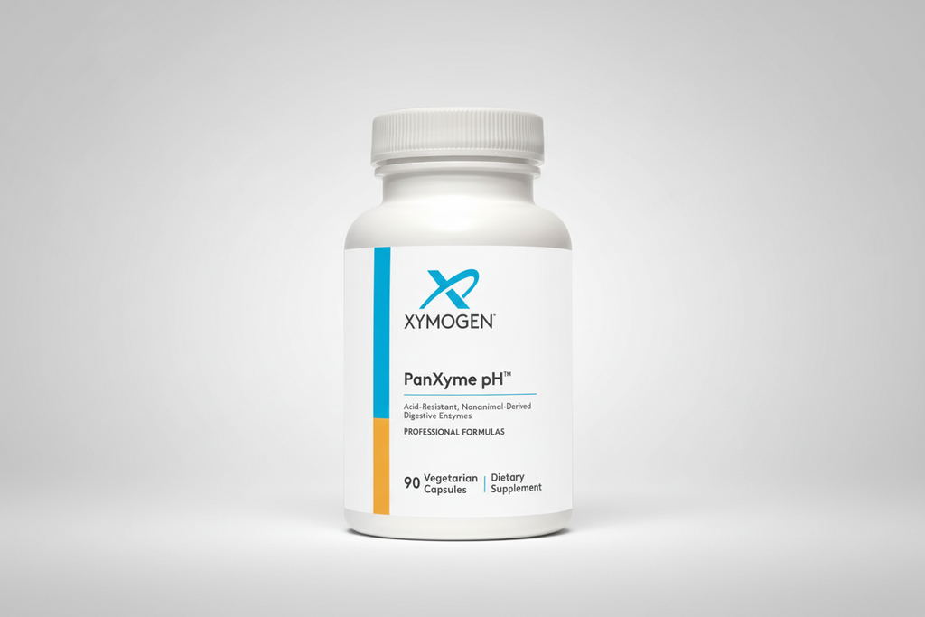 Xymogen PanXyme pH dietary supplement bottle on a white background