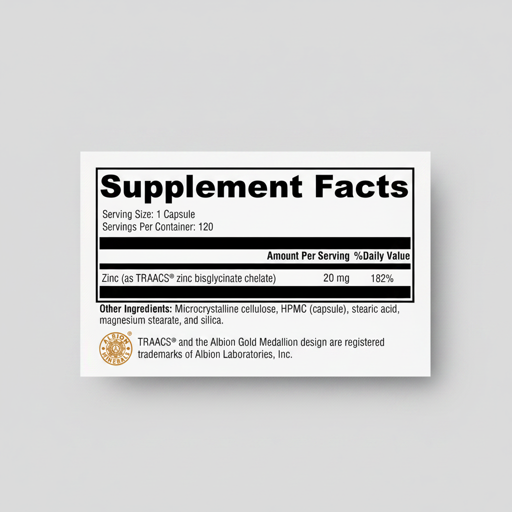 Xymogen Zinc Glycinate - 120 Vegetarian Capsules