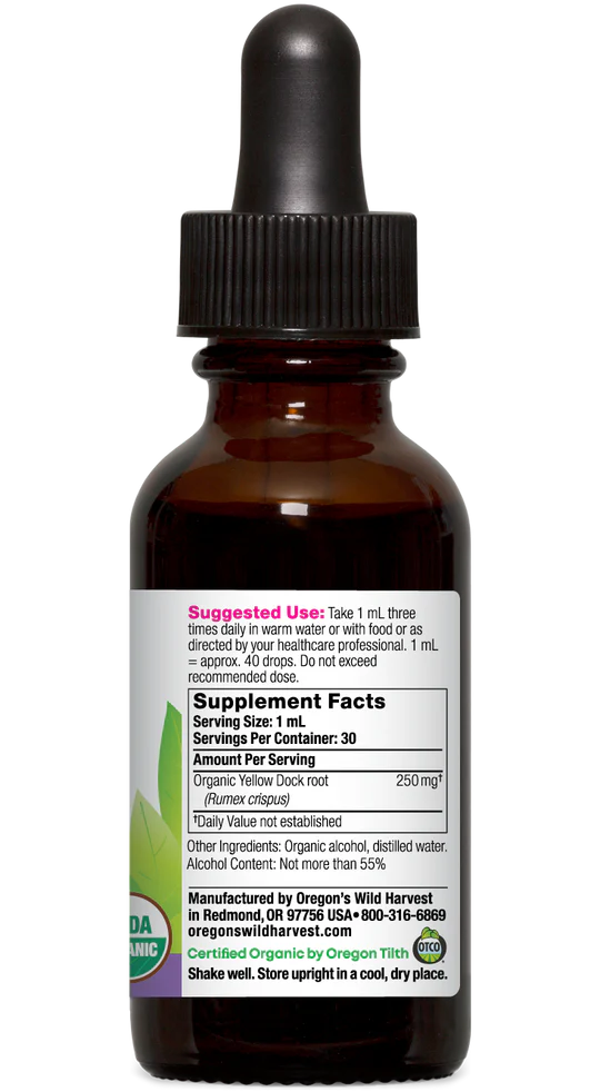 Oregon's Wild Harvest Yellow Dock Organic Extract 1 oz