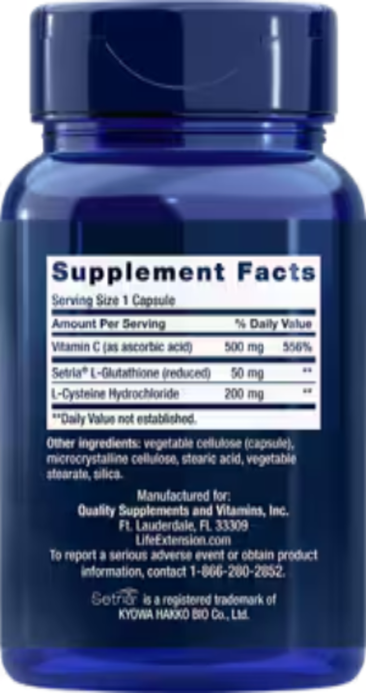 Life Extension Glutathione Cysteine & C 100 Capsules