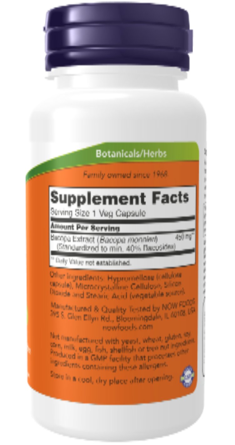 NOW Foods Bacopa Extract 450 mg 90 VCaps