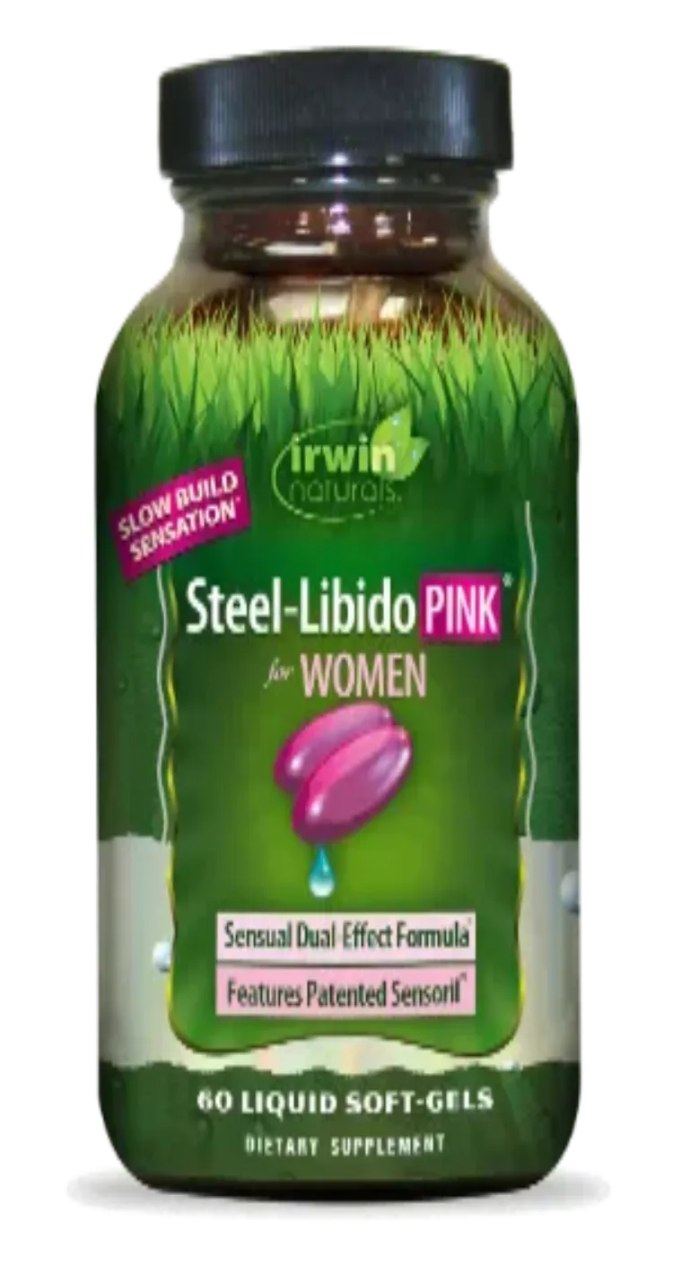 Irwin Naturals Steel-Libido PINK 60 Softgels | Women's Energy & Vitality Wellness
