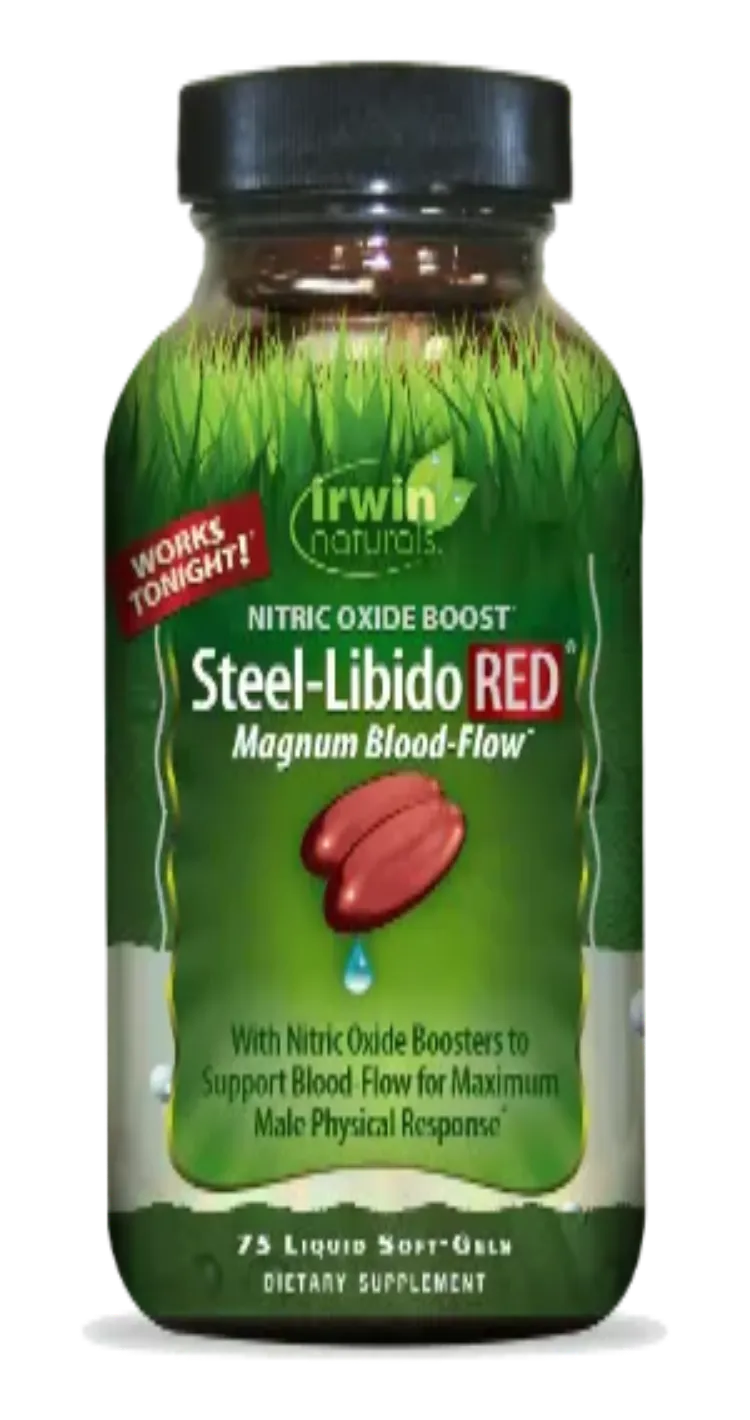 Irwin Naturals Steel Vitality RED Men's Formula — 75 Soft-Gels