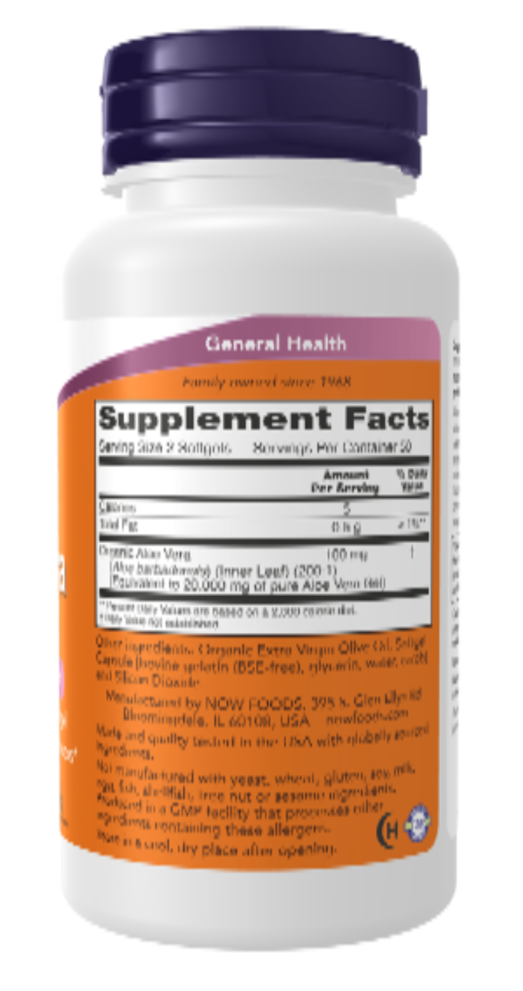 NOW Foods Aloe Vera 10,000 mg 250 Softgels | Digestive Wellness & GI Comfort