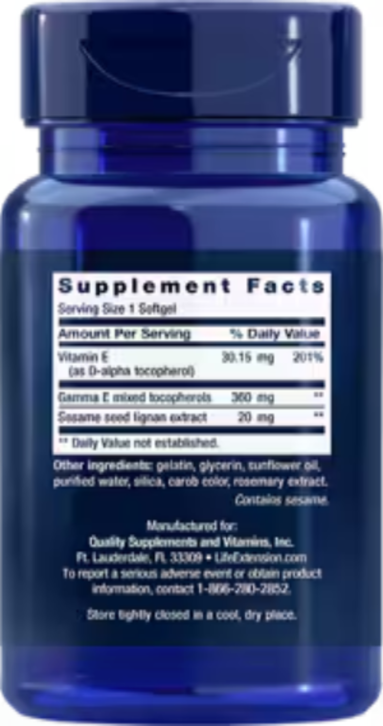 Gamma E Mixed Tocopherols – 60 Softgels