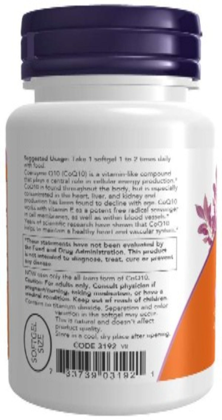 NOW Foods CoQ10 50 mg 100 Softgels