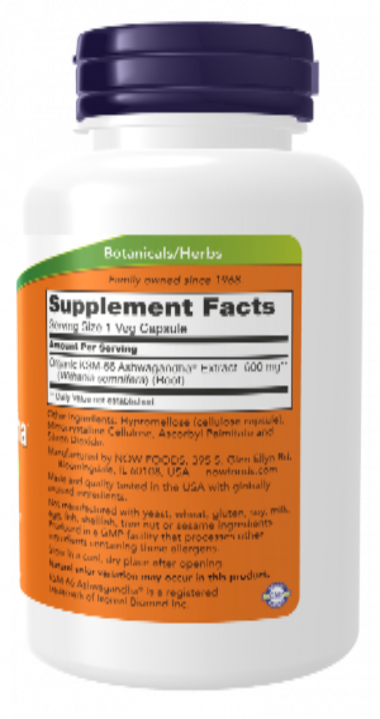 NOW Foods Ashwagandha KSM-66 90 VCaps