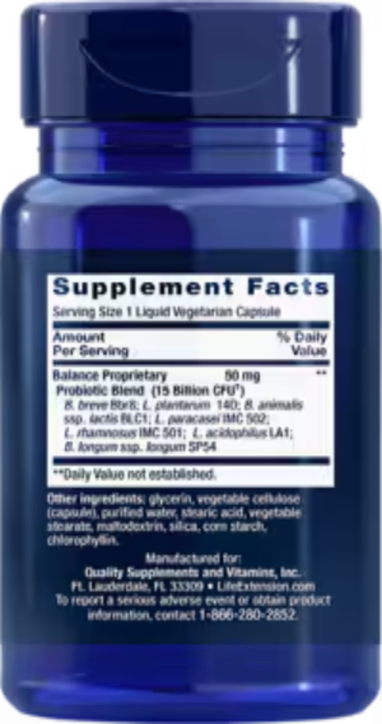 Probiotic Balance Formula – 30 Liquid Veg Capsules