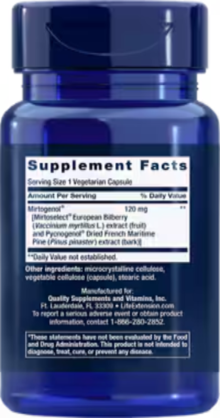 Life Extension Eye Pressure Support with Mirtogenol 30 Vegetarian Capsules