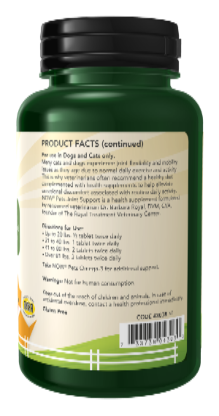 NOW Pets Joint Support Chewable for Dogs & Cats 90 Tablets