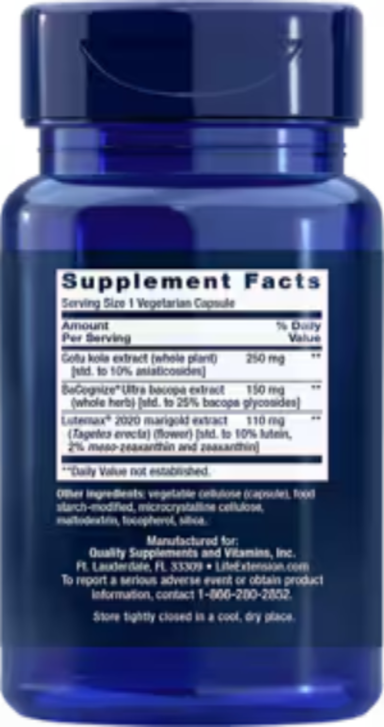 Life Extension Quick Brain Nootropic – 30 Veg Capsules