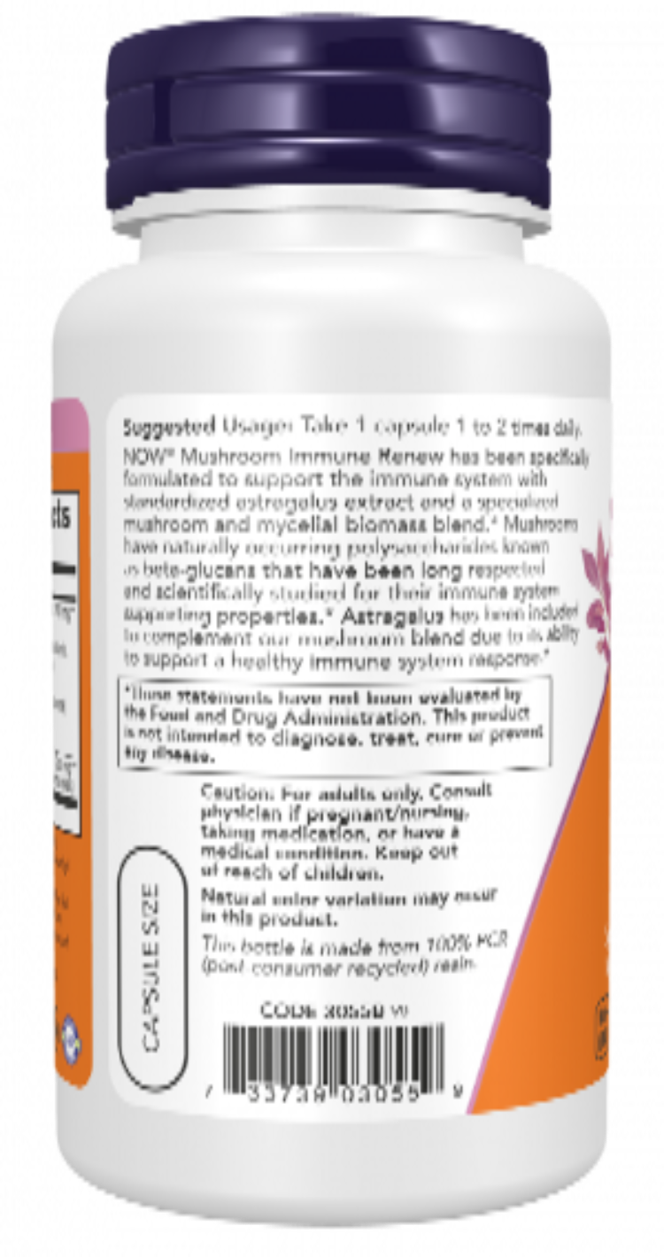 NOW Foods Mushroom Immune Renew 90 Veg Capsules