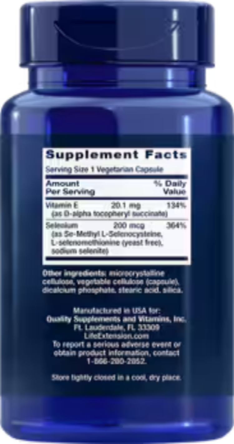 Life Extension Super Selenium Complex 200 mcg 100 Vegetarian Capsules