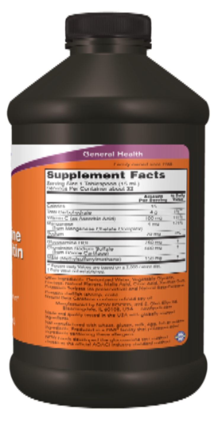 NOW Foods Liquid Glucosamine & Chondroitin with MSM 16 fl oz