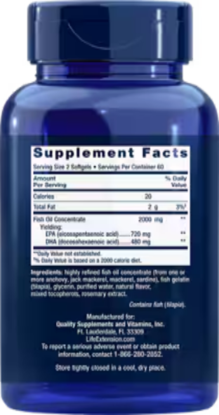 Life Extension Mega EPA/DHA 120 Softgels
