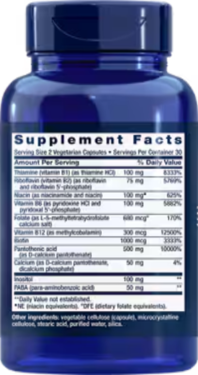 Life Extension BioActive Complete B-Complex 60 Vegetarian Capsules