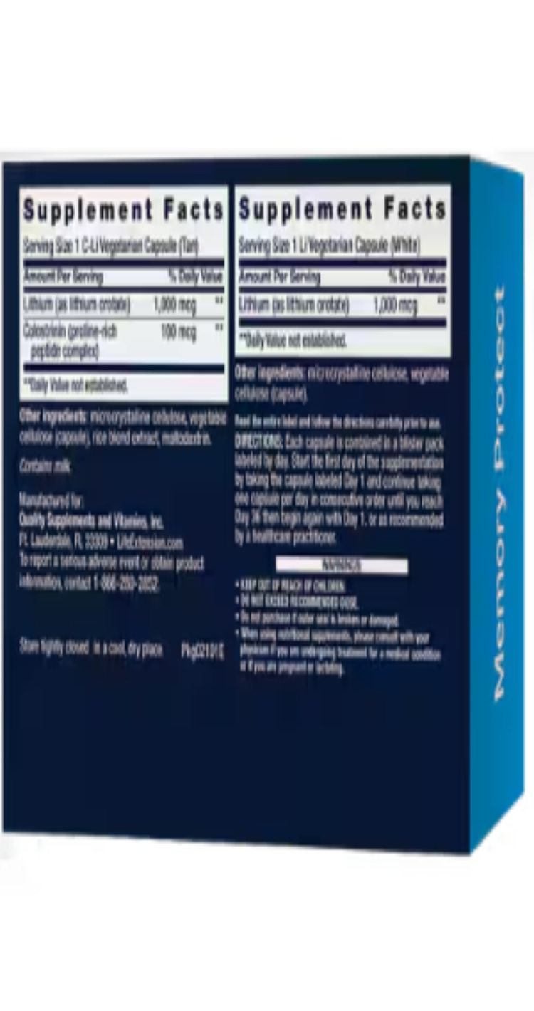 Life Extension Memory Protect Capsules