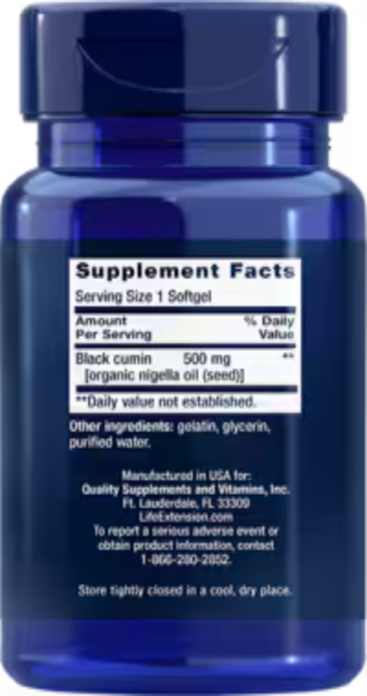 Life Extension Black Cumin Seed Oil 60 Softgels