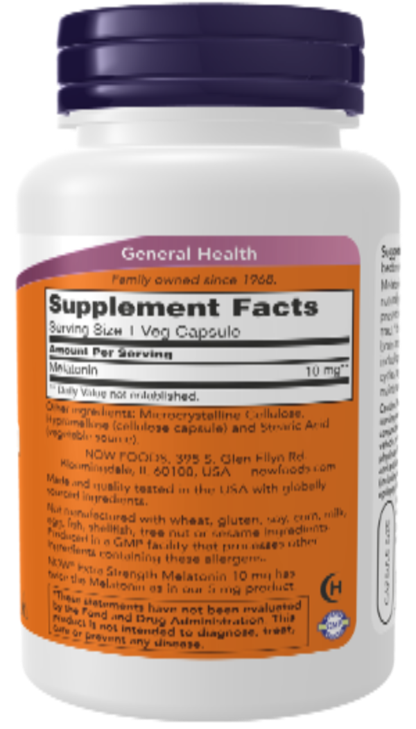 Melatonin Extra Strength 10 mg 100 Veg Capsules