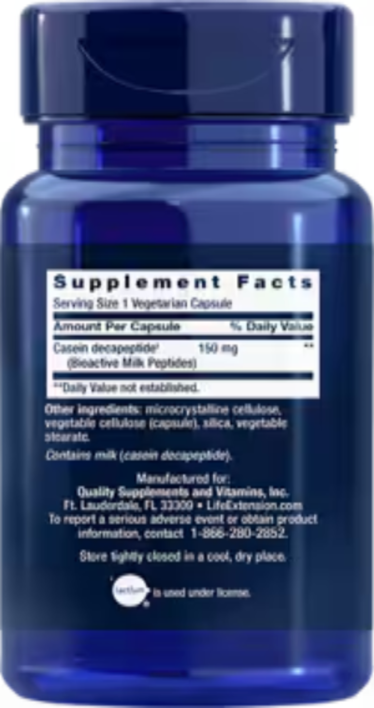 Life Extension Bioactive Milk Peptides 30 Vegetarian Capsules