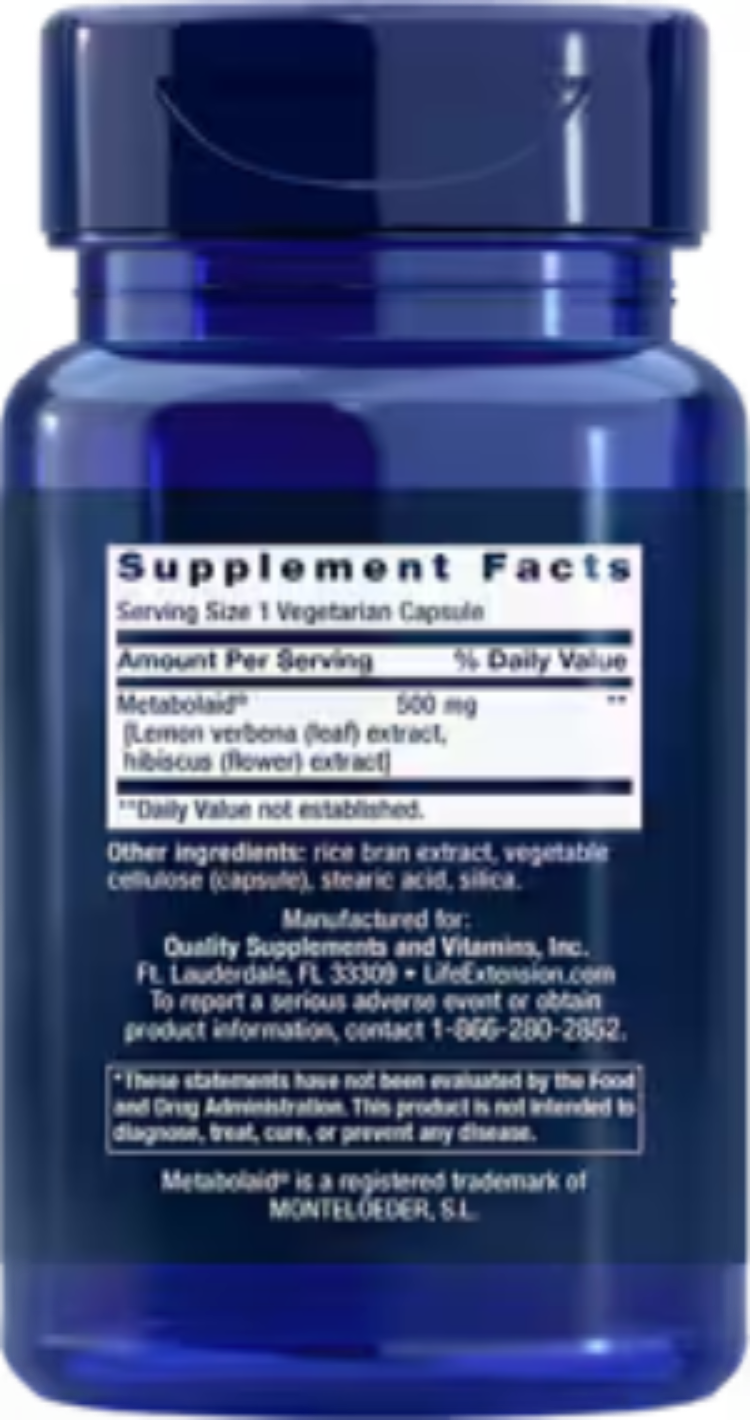Life Extension Advanced Satiety Support 30 Caps | Appetite & Metabolic Wellness