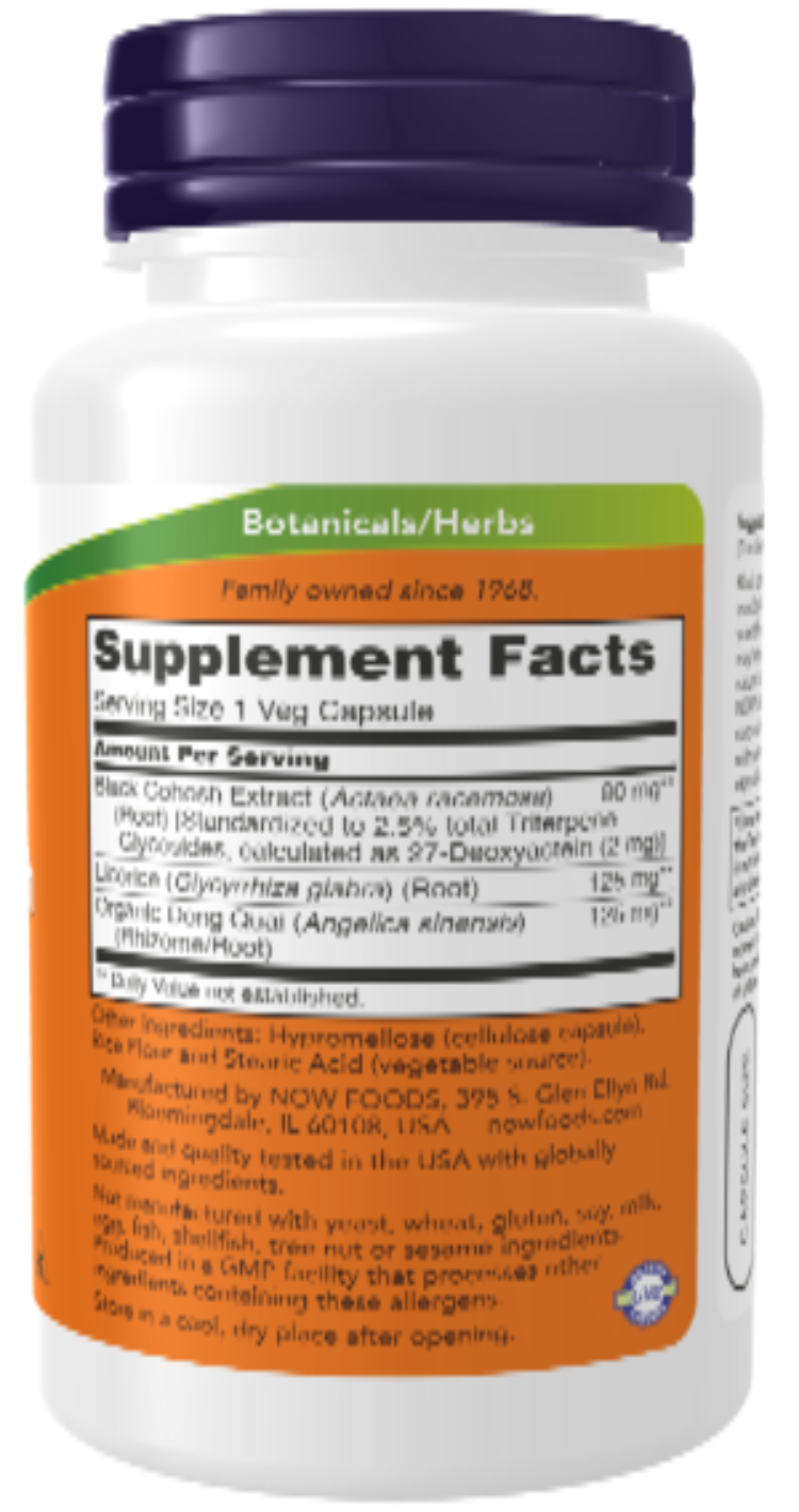 NOW Foods Black Cohosh Root 80 mg 90 Veg Capsules product image 2