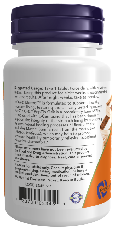 NOW Foods Ulcetrol 60 Tablets | Digestive Comfort Support
