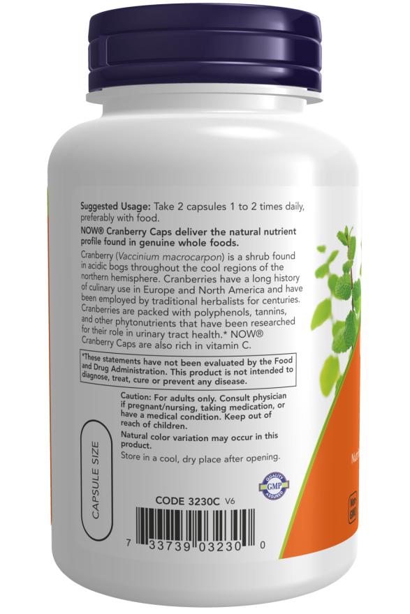 NOW Foods Cranberry Caps 100 Veg Capsules | Concentrated Cranberry Extract