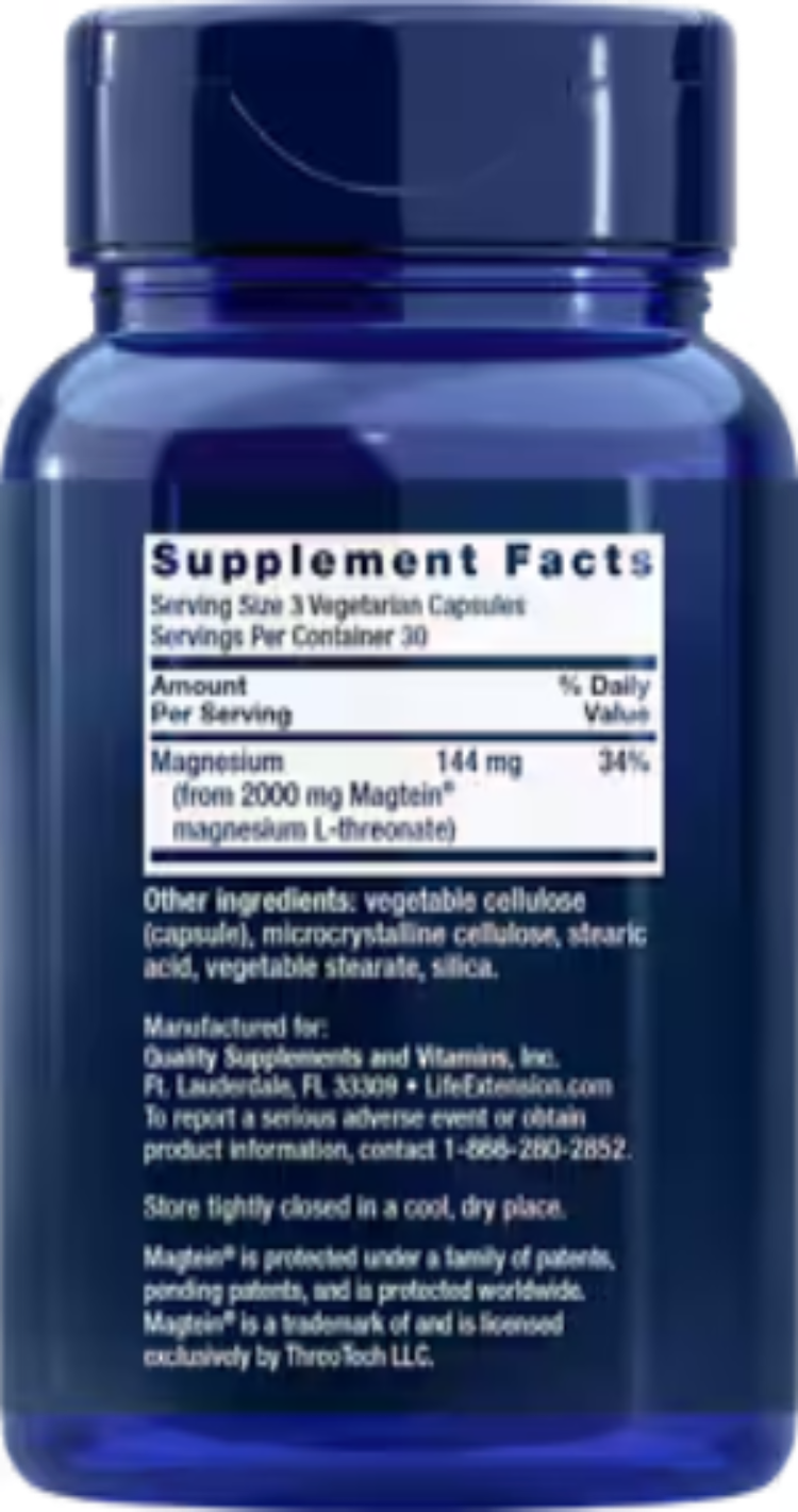 Life Extension Neuro-Mag Magnesium L-Threonate 90 Vegetarian Capsules
