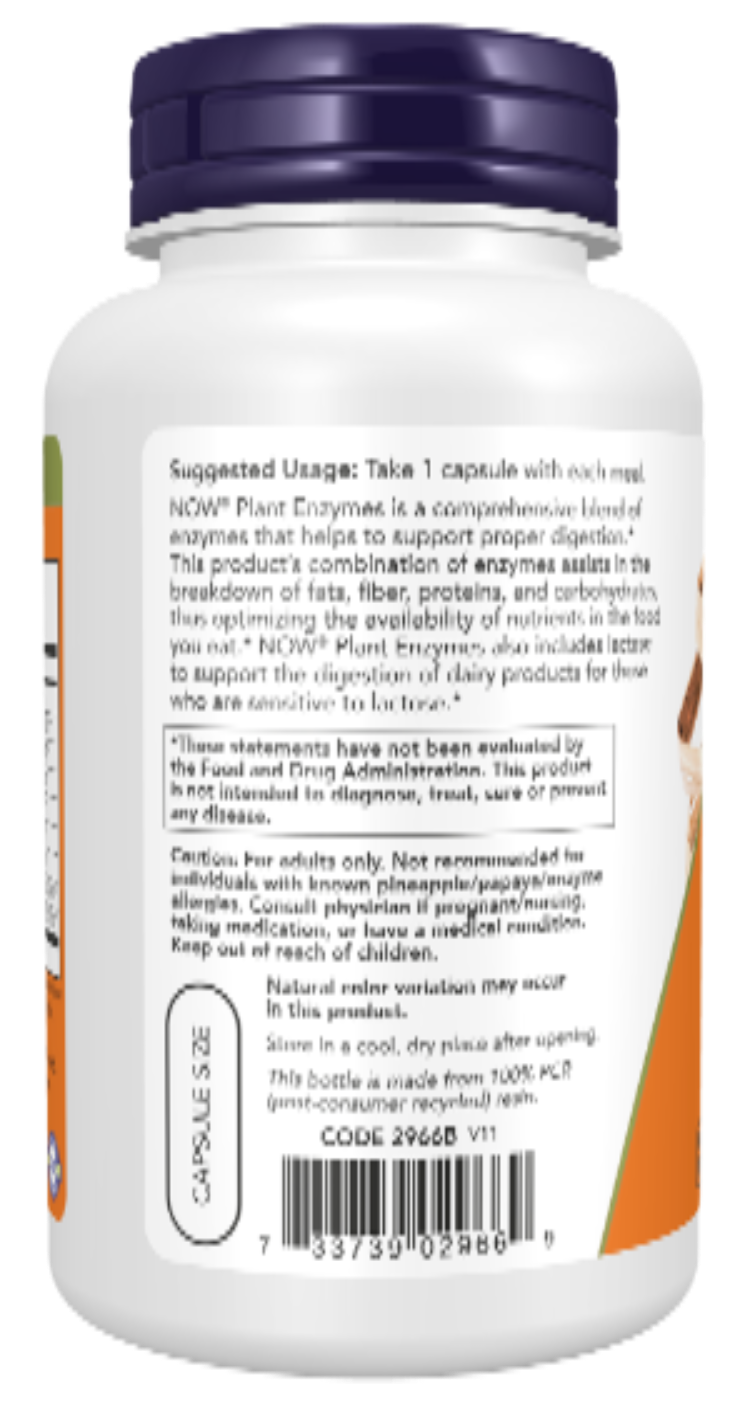 NOW Foods Plant Enzymes 120 Veg Capsules