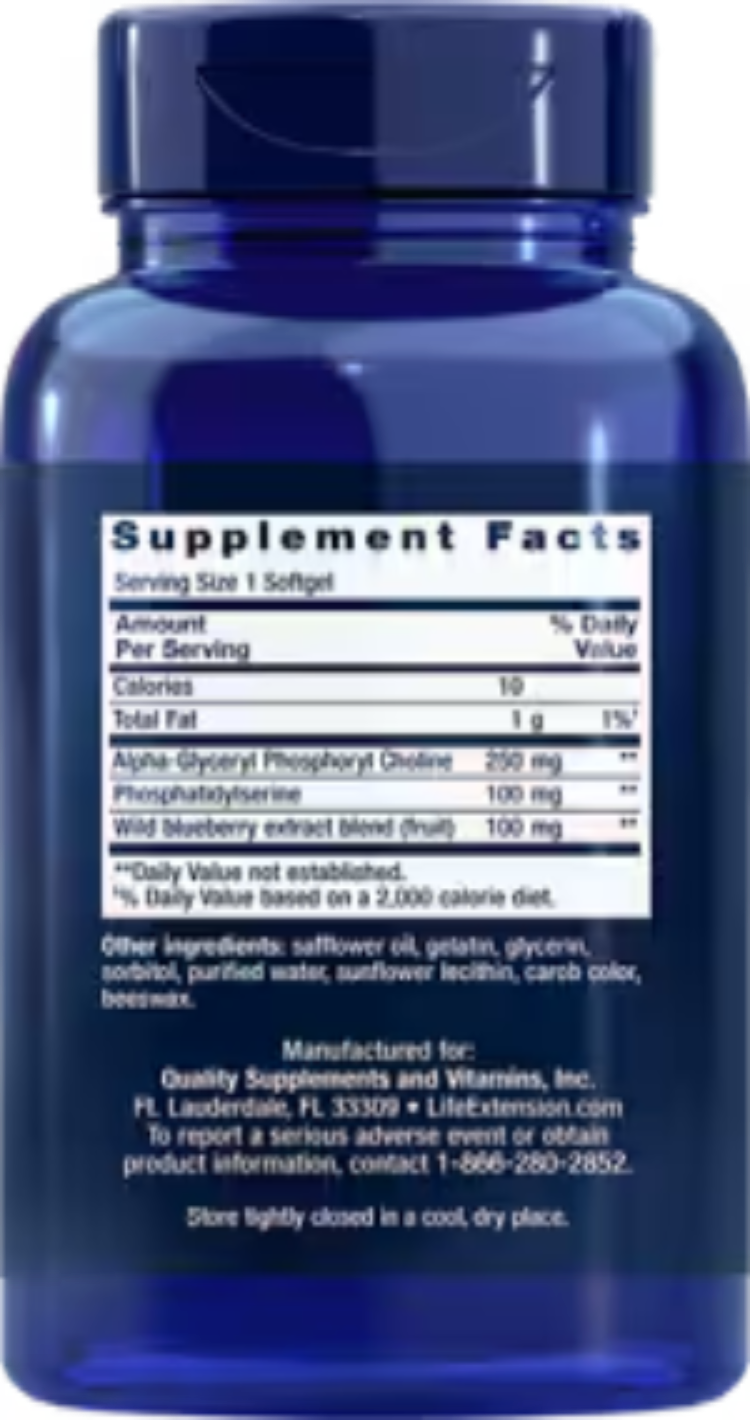 Life Extension Cognitex Alpha GPC 30 Softgels