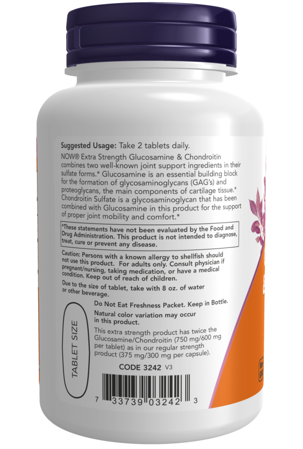 NOW Foods Glucosamine & Chondroitin Extra Strength 60 Tablets