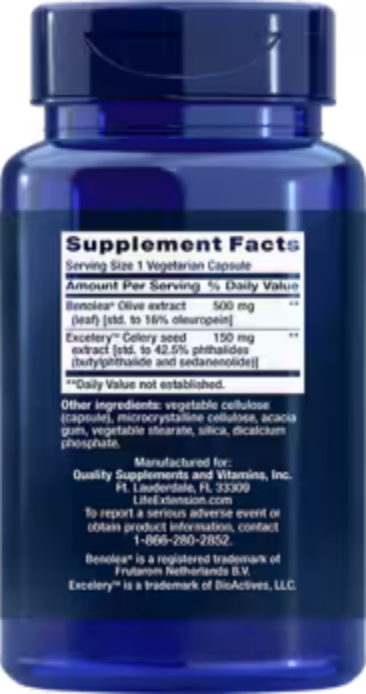 Life Extension Advanced Olive Leaf Vascular Support 60 Vegetarian Capsules
