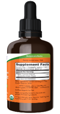 NOW Foods Turmeric Extract Liquid Organic 2 oz