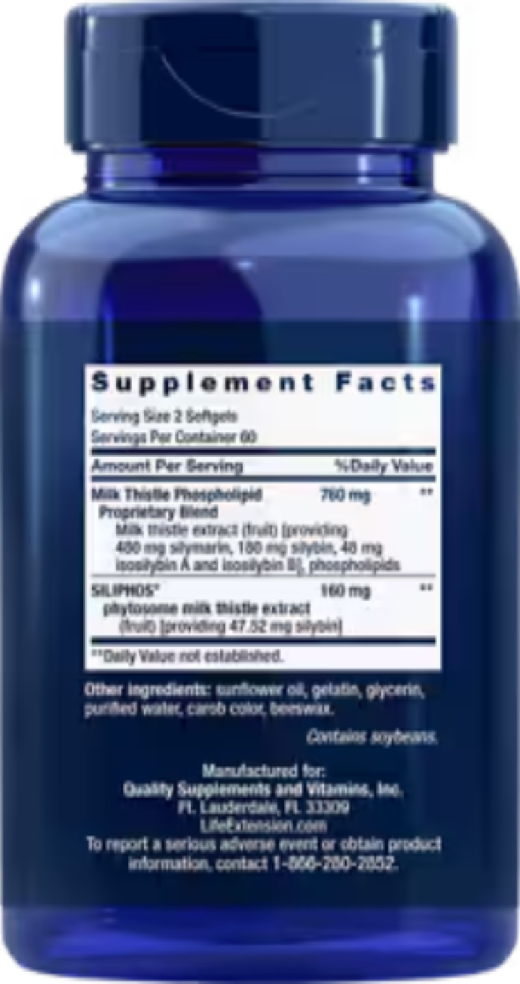 Life Extension Advanced Milk Thistle 120 Softgels