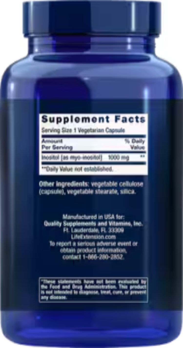 Life Extension Inositol Caps 1000 mg 360 Vegetarian Capsules