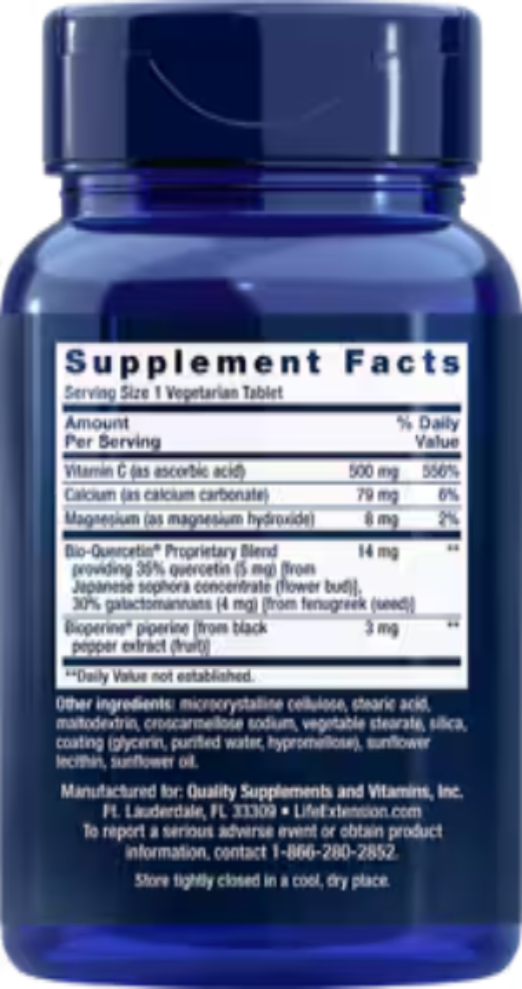 Life Extension Fast-C and Bio-Quercetin 60 Vegetarian Tablets